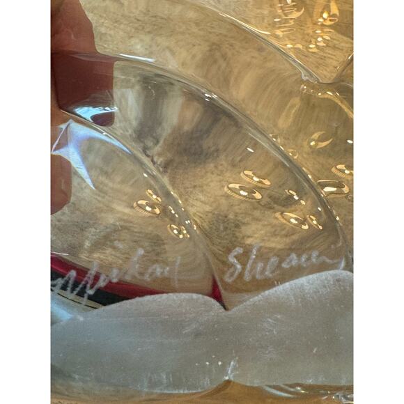 Michael Shearer Spirit Art Glass Oval Bowl Signed Dated - Picture 12 of 12